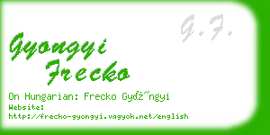 gyongyi frecko business card